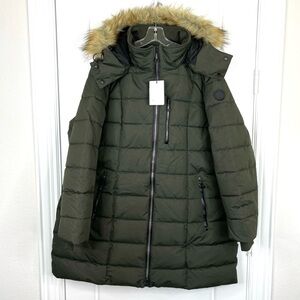 NOIZE Forest Green Hannah Parka NEW Size 2X Coat Jacket Detachable Hood Vegan